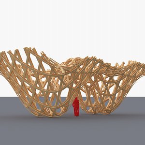 Parametric Organic Wooden Structure 01