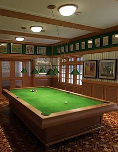 3d model billiard table