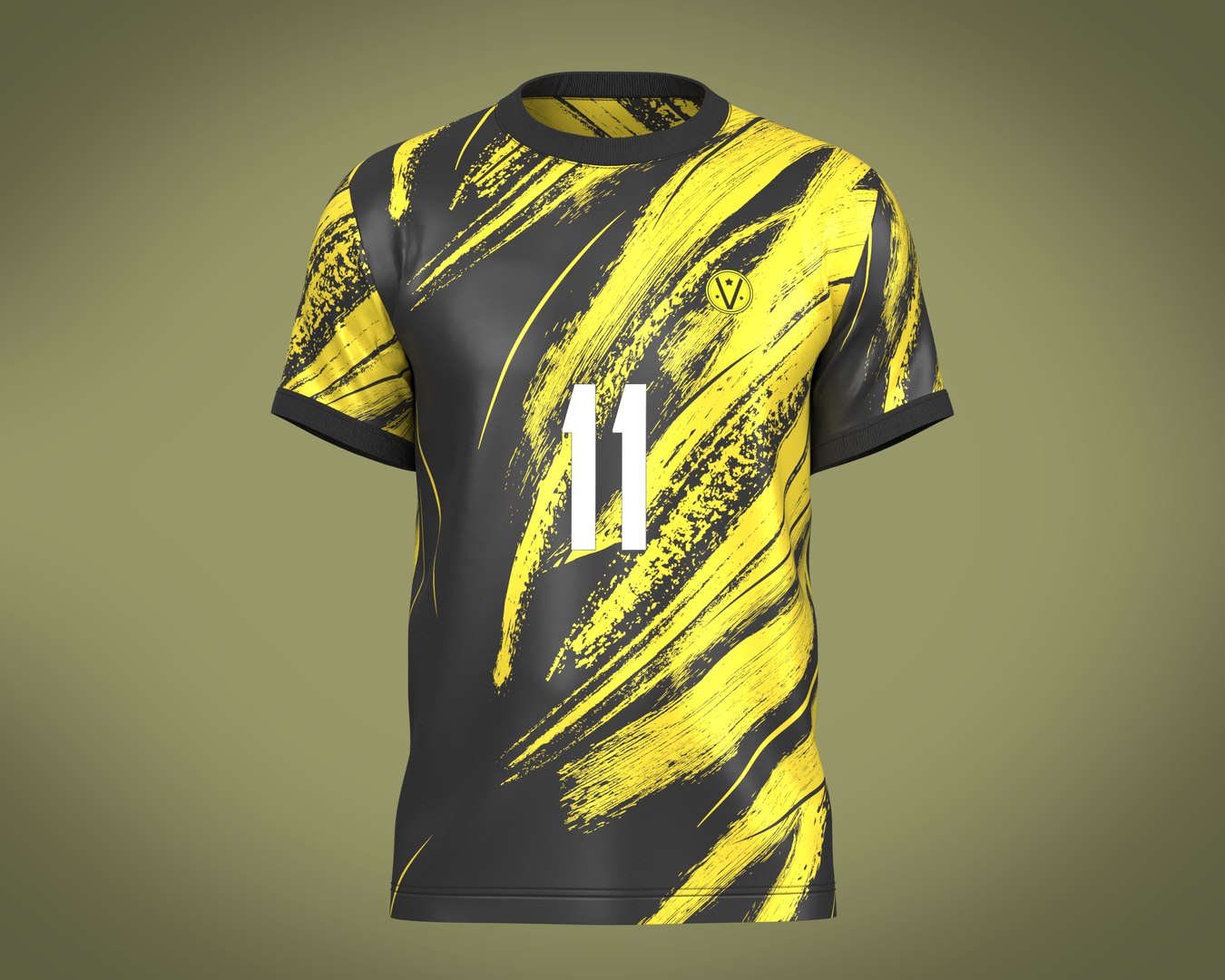 Ropa Deportiva Camisa Negra Con Amarillo Camiseta Nike Dri-FIT