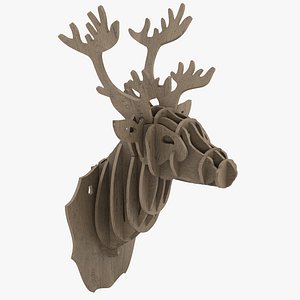 3ds cardboard stag head