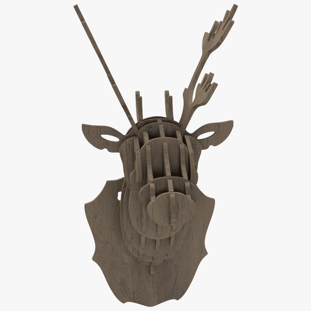3ds Cardboard Stag Head 3ds Cardboard Stag Head