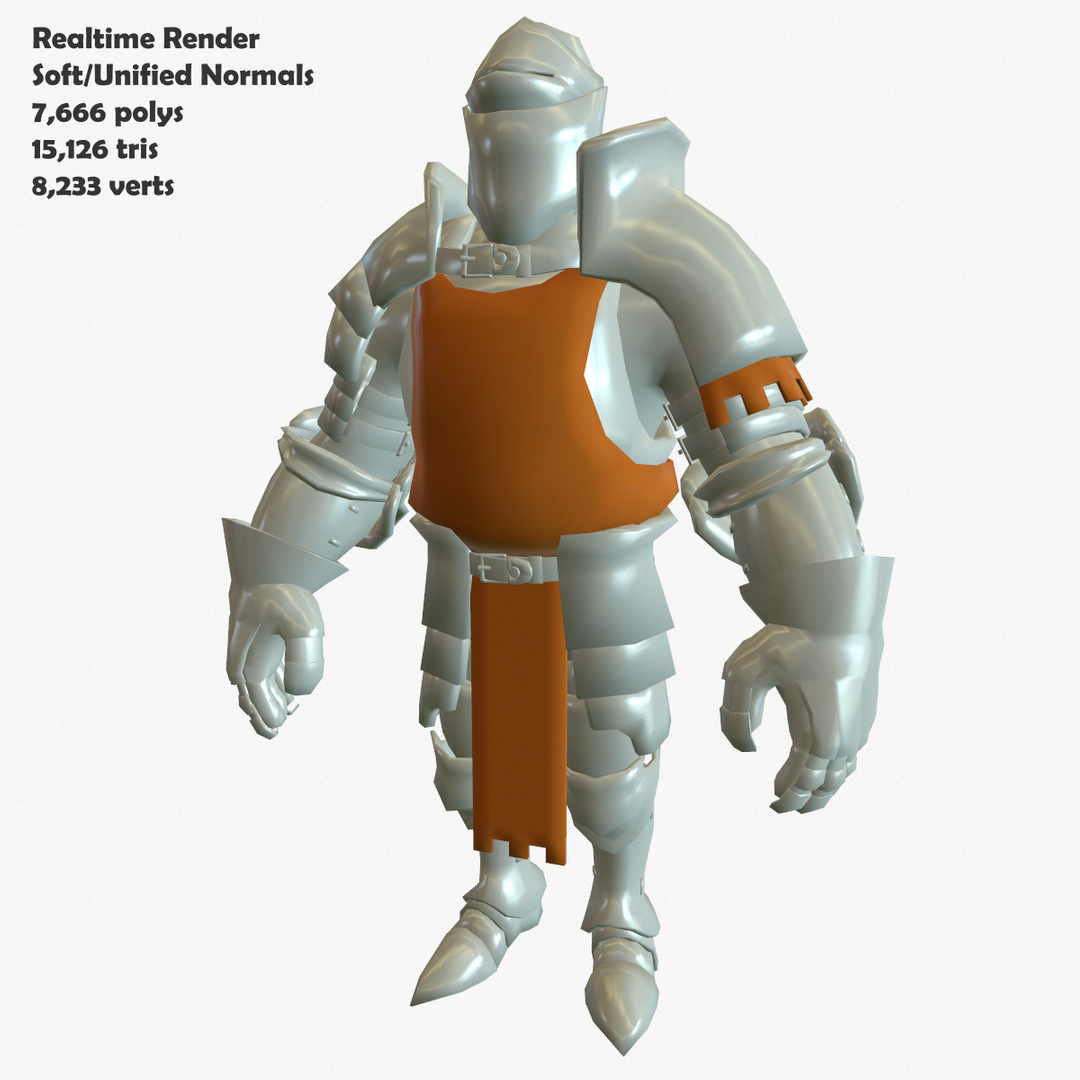 3d Model Of Base Mesh Knight Series