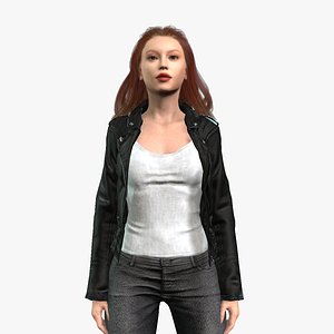 3D American Woman Character