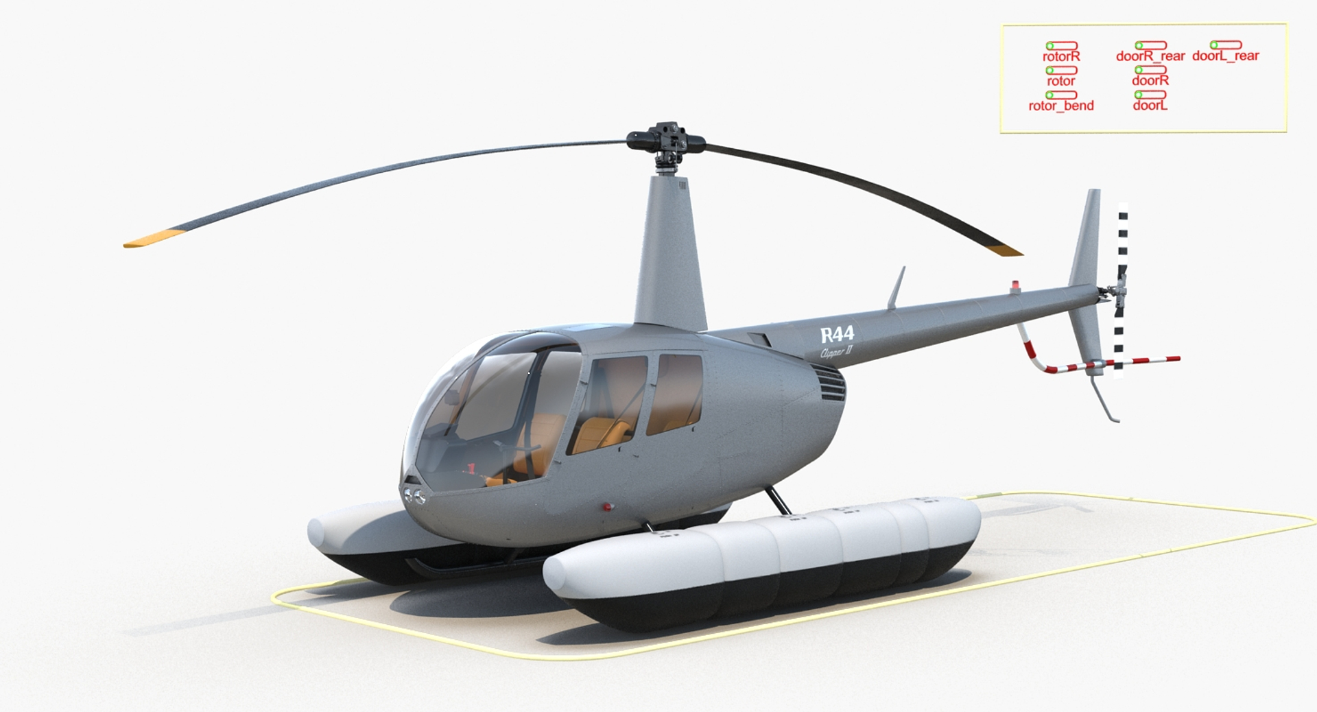 helicopter robinson r44 floats max