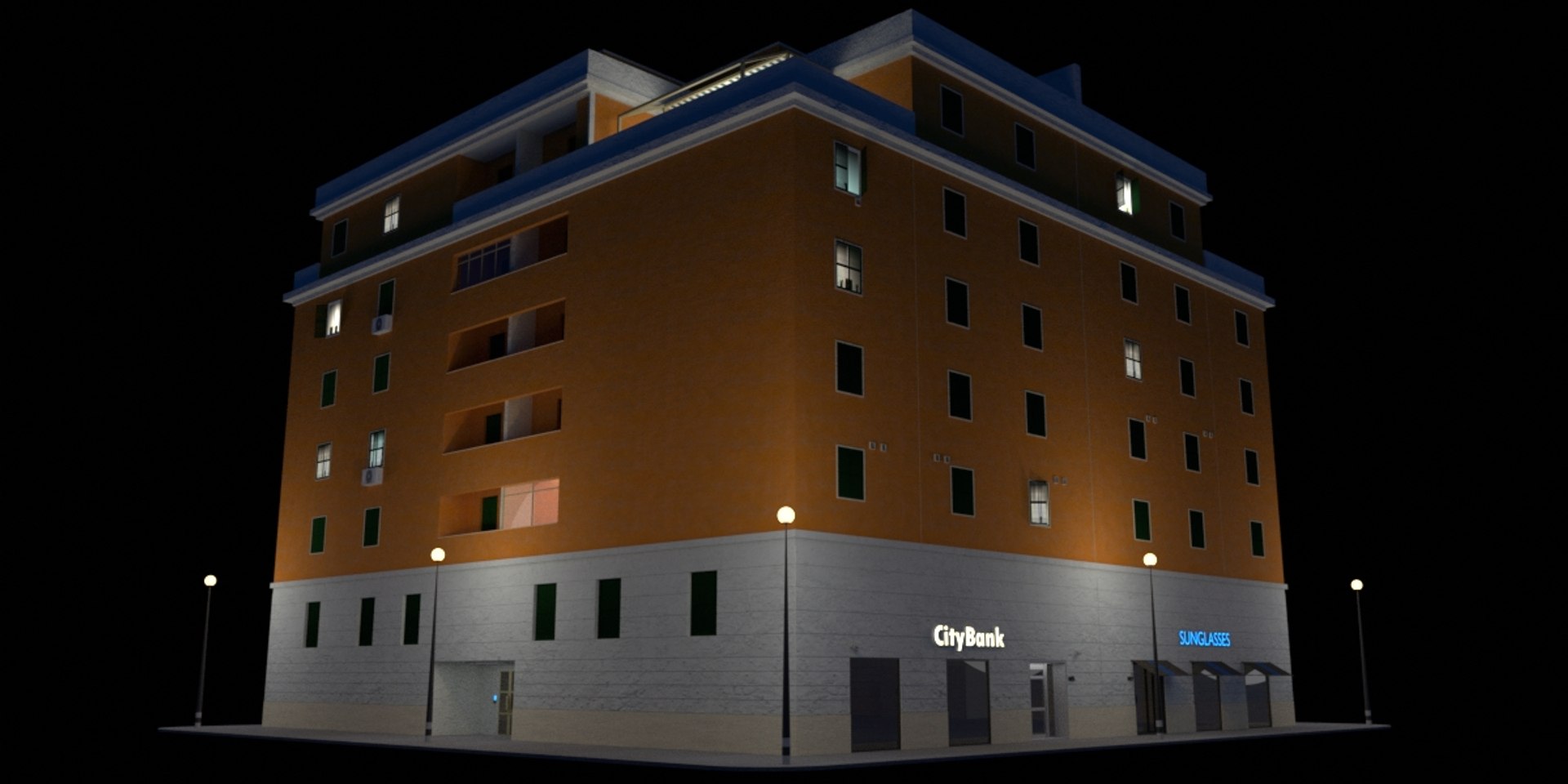 3D Building 13 - TurboSquid 1571563