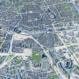 Groningen City Netherlands 3D model