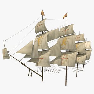 3D sail ship masts