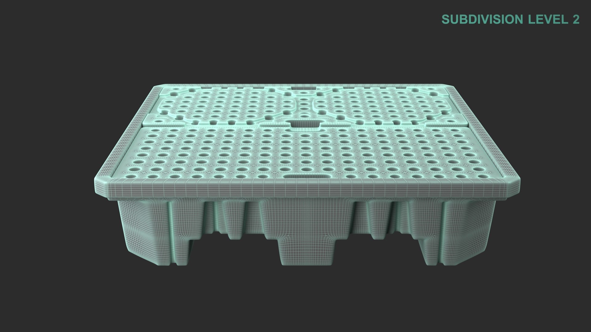 Spill Pallet 3D model https://p.turbosquid.com/ts-thumb/BT/V3welQ/BQ/wireframe0002/jpg/1711609993/1920x1080/fit_q87/852df21a883f5fa992f9c8f5cb1332241f386d7a/wireframe0002.jpg
