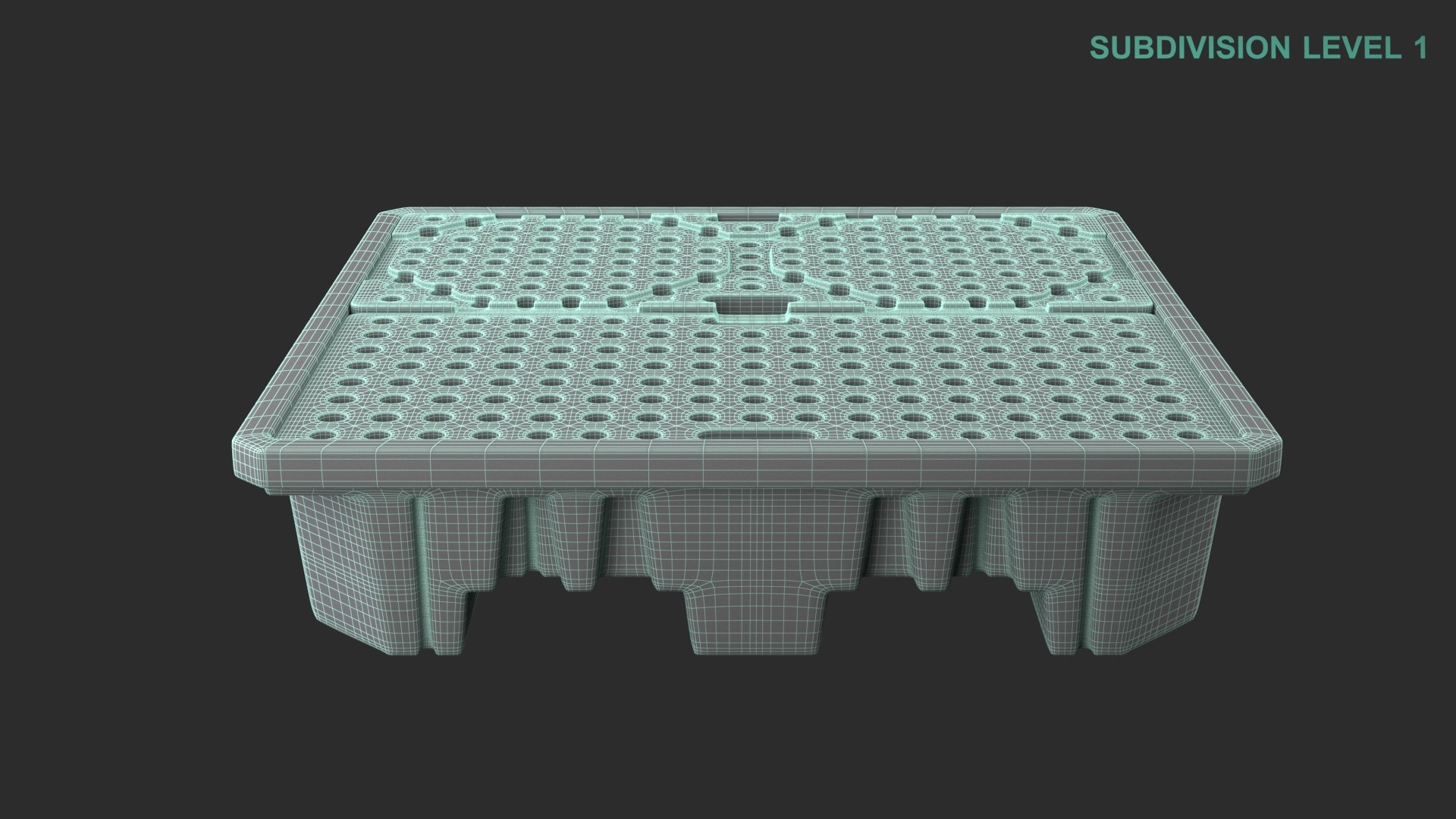 Spill Pallet 3D model https://p.turbosquid.com/ts-thumb/BT/V3welQ/Og/wireframe0005/jpg/1711609994/1920x1080/fit_q87/7c6817694dcacddc5637b7f3d44ea00876f18434/wireframe0005.jpg
