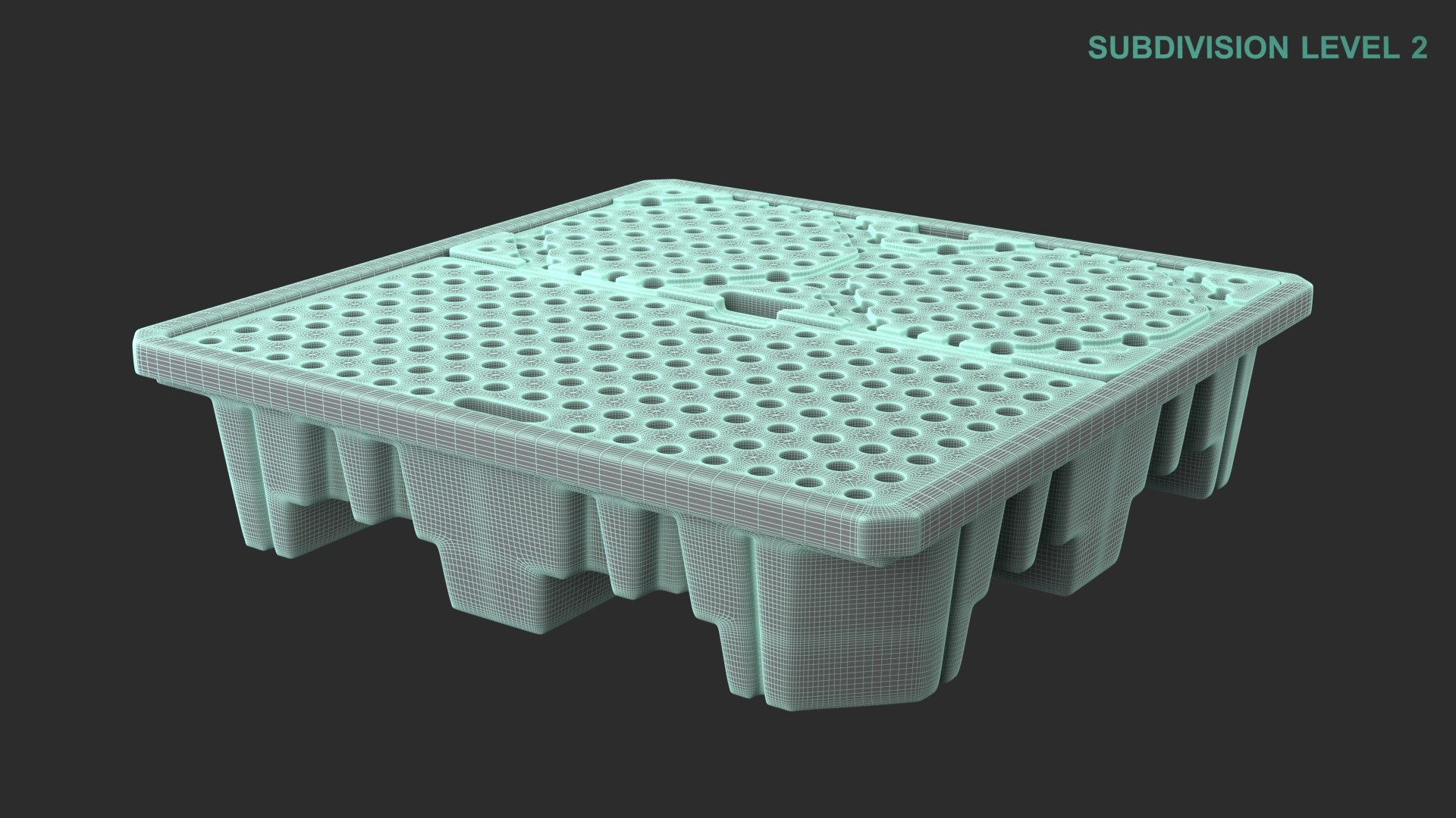 Spill Pallet 3D model https://p.turbosquid.com/ts-thumb/BT/V3welQ/XK/wireframe0001/jpg/1711609992/1920x1080/fit_q87/a00e438bf6877afe84cf2212fdc1a7dec9486519/wireframe0001.jpg