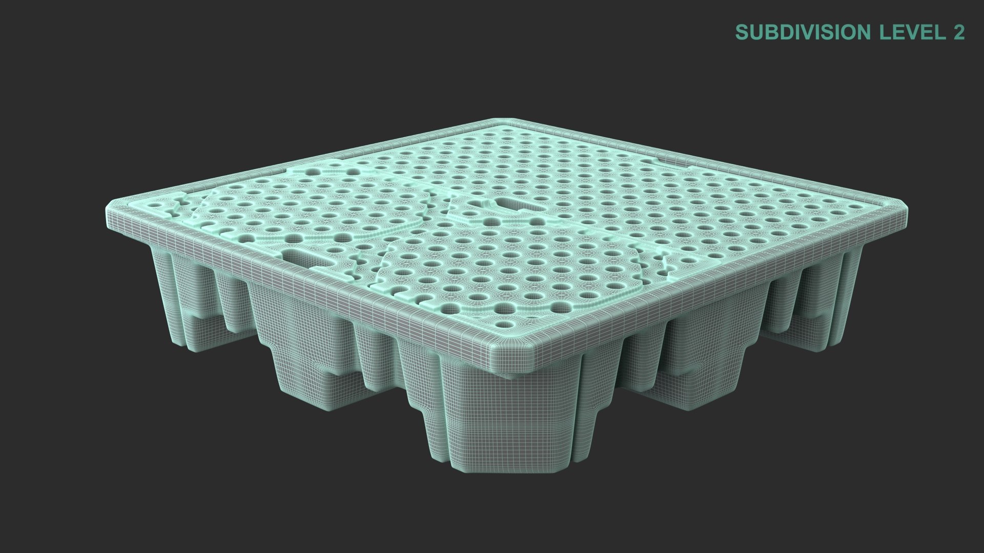 Spill Pallet 3D model https://p.turbosquid.com/ts-thumb/BT/V3welQ/nr/wireframe0003/jpg/1711609993/1920x1080/fit_q87/df8c7e0e83332f5f3e48d9e1a0a80baa806f5844/wireframe0003.jpg