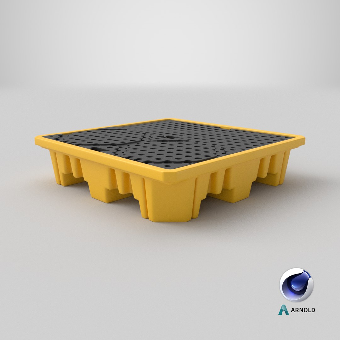 Spill Pallet 3D model https://p.turbosquid.com/ts-thumb/BT/V3welQ/rY/stemcell_cinema_4d_arnold_render/png/1714803072/1920x1080/fit_q87/39a74aa91dd18588d2b00eb142d9f87475ac184e/stemcell_cinema_4d_arnold_render.jpg