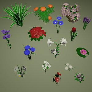 Low Poly Flowers
