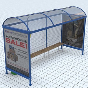 3ds max busstop bus stop
