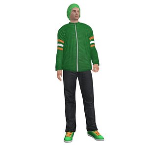 rigged casual man 3d model