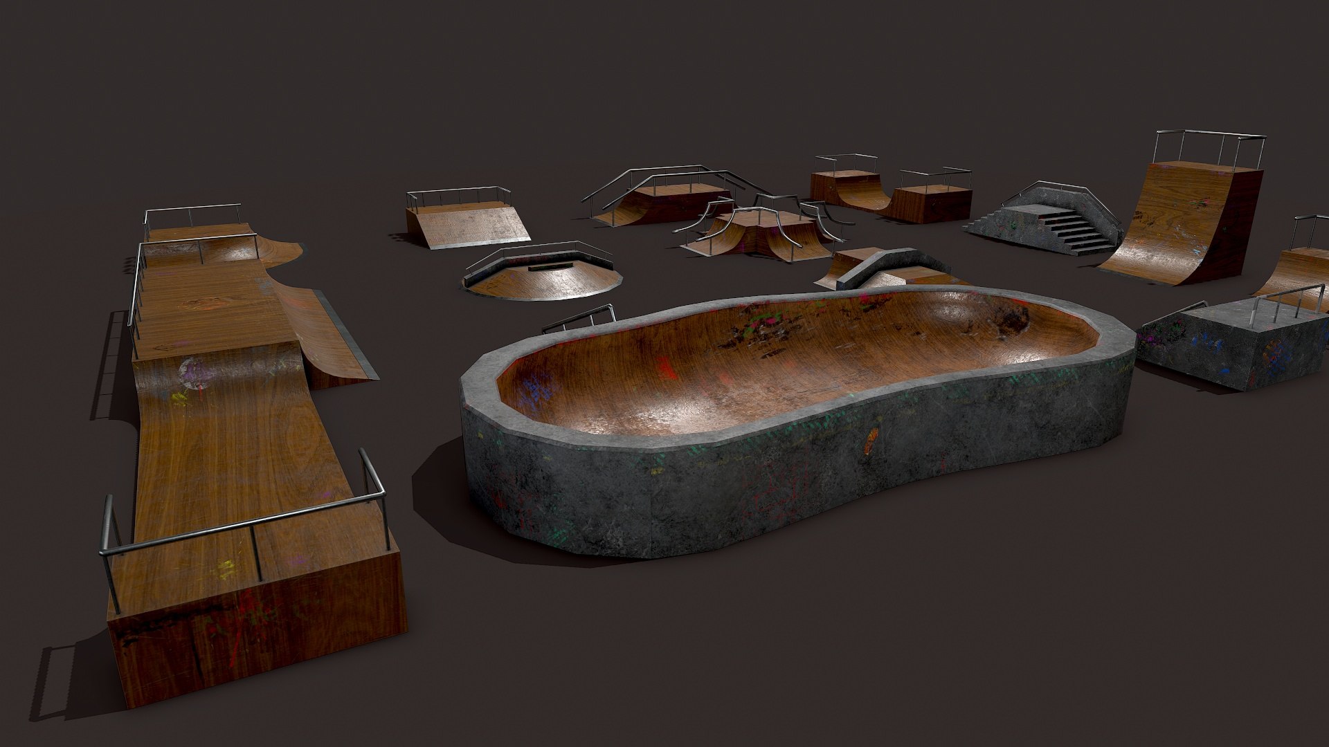Lowpoly Modular Skatepark 3D https://p.turbosquid.com/ts-thumb/BT/kV5xon/Y9/skatepark09/jpg/1624475046/1920x1080/fit_q87/ecc85c6e8e8e7d81a58c91d5dede302661fa30d3/skatepark09.jpg