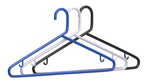 Plastic Tubular Clothes Hanger Collection 3D