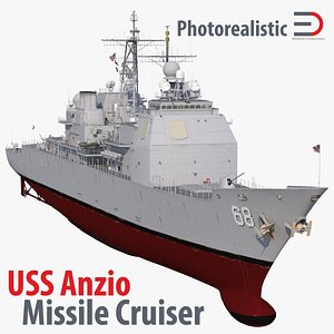 Ticonderoga Class Cruiser Anzio CG-68 3D model