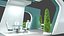 Sci-Fi Futuristic Exhibition Stands 3D model
