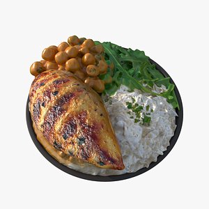 Chicken Chickpea Power Bowl 3D model