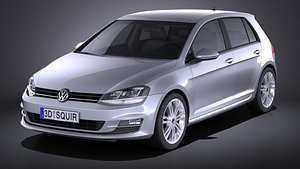 Volkswagen Golf 3ds Max Models for Download