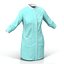 Vestido de Cirurgião Feminino 5 Modelo 3D