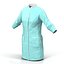 Vestido de Cirurgião Feminino 5 Modelo 3D