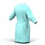 Vestido de Cirurgião Feminino 5 Modelo 3D