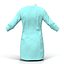 Vestido de Cirurgião Feminino 5 Modelo 3D