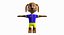 3D model dog rigged