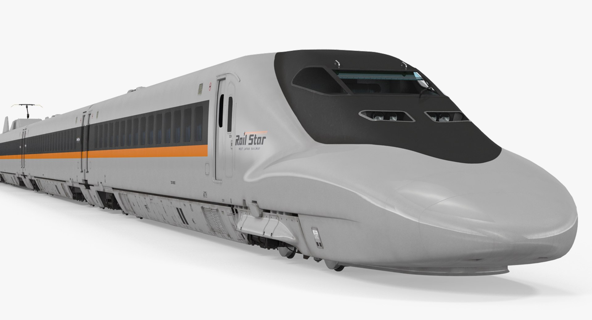 Bullet Train Rail Star 3D model preview