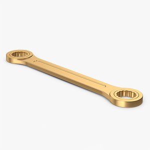3D Gold Wrench model