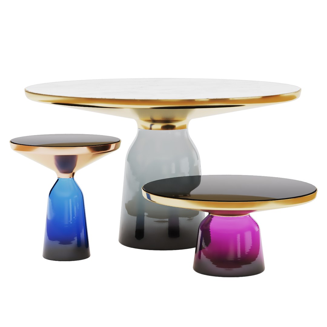 Bell Tables Set 3D Model - TurboSquid 1917038