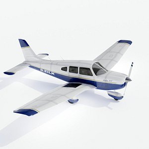 piper archer aircraft plane 3d model