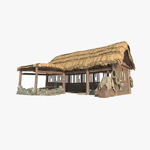 Ancient thatched stable