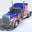 3D 18 semi trucks model