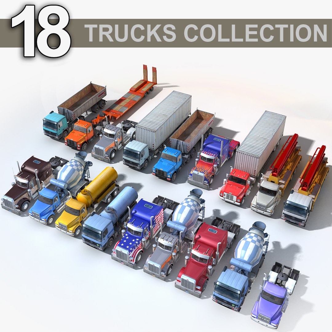 3D 18 semi trucks model https://p.turbosquid.com/ts-thumb/BU/H9DQms/BGQnNkBc/18_trucks01/jpg/1536925545/1920x1080/fit_q87/838b6a452472c8d85b637995b29aee5dc08a8fca/18_trucks01.jpg