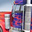 3D 18 semi trucks model