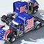 3D 18 semi trucks model