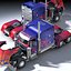 3D 18 semi trucks model