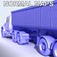3D 18 semi trucks model