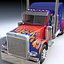 3D 18 semi trucks model