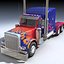 3D 18 semi trucks model