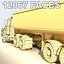 3D 18 semi trucks model