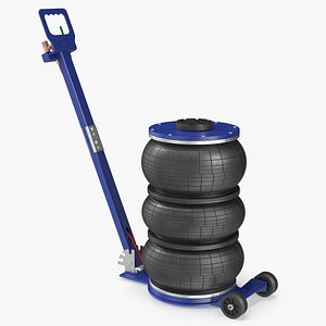 Triple Bellows Pneumatic Jack Tool Rigged for Cinema 4D