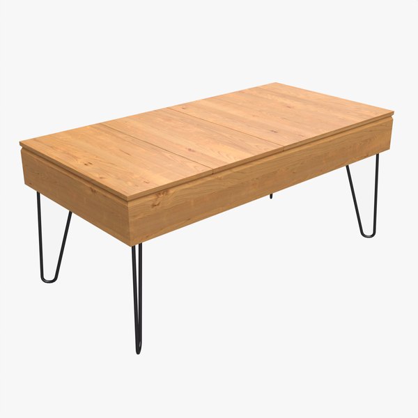 3D model Rectangle Coffee Table 02