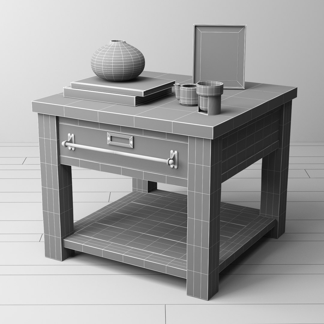 Zinctop Mercantile Table 3d Max