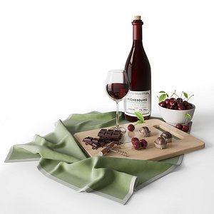 wine chocolate 3D model