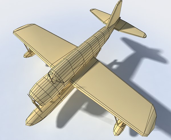 kingfisher observation floatplane 3d obj