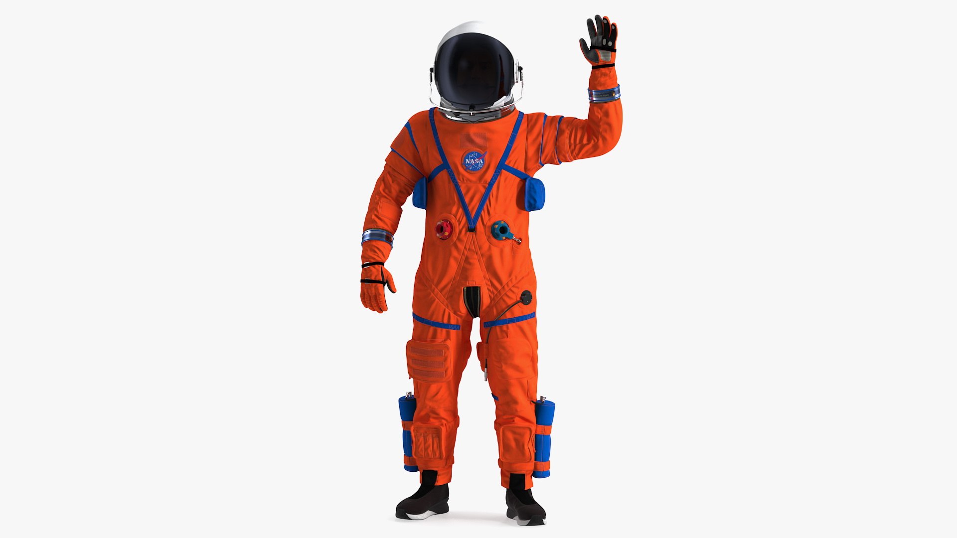 OCSS Spacesuit Astronaut Greetings Pose 3D model preview